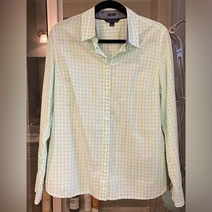 Tommy Hilfiger pastel green gingham shirt size L
